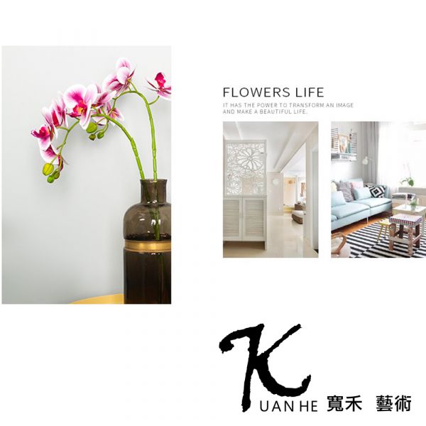 仿真花-3D蝴蝶蘭 深粉色 仿真花.人造花.永生花.假花