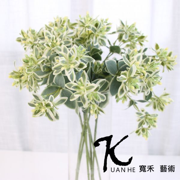 仿真花-銀邊翠葉 仿真花.人造花.永生花.假花