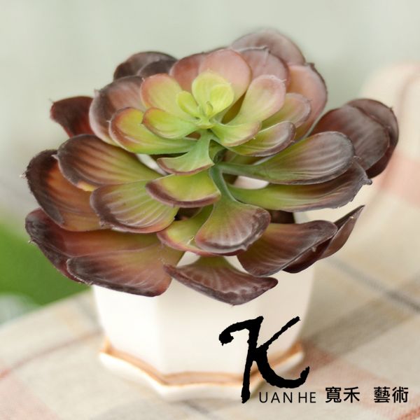 仿真花-多肉植物大寶蓮 秋紅 仿真花.人造花.永生花.假花