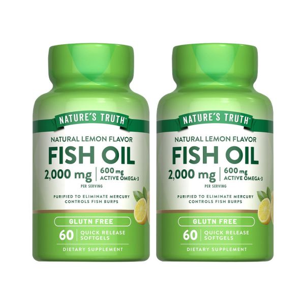綠萃淨 TG型魚油檸檬味軟膠囊x2瓶組(60粒/瓶) 魚油,TG型魚油,Omega-3,EPA,DHA