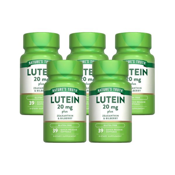 綠萃淨 Visi-Gold威視晶葉黃素+山桑子軟膠囊x5瓶組(39粒/瓶) 葉黃素,玉米黃素,山桑子,游離型葉黃素