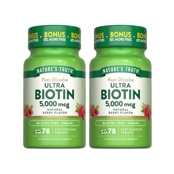 綠萃淨 生物素5000微克口含錠x2瓶組(78錠/瓶) 生物素,維生素H,營養失調,產後調養