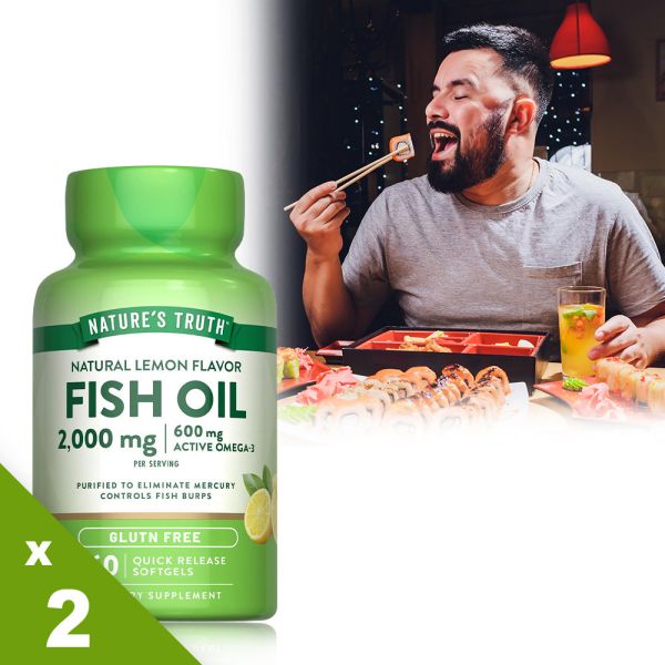 綠萃淨 TG型魚油檸檬味軟膠囊x2瓶組(60粒/瓶) 魚油,TG型魚油,Omega-3,EPA,DHA