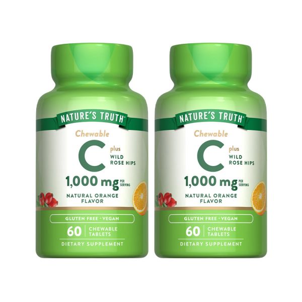 綠萃淨 美妍維生素C 500mg Plus玫瑰果口含錠x2瓶組(60錠/瓶) 維他命C,玫瑰果,維生素C,維生素C口含錠