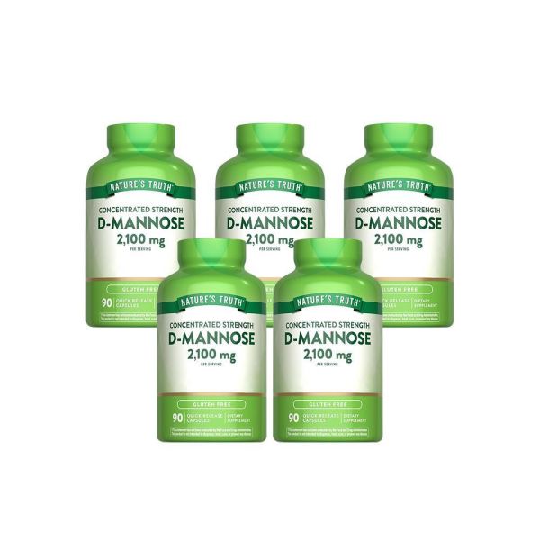綠萃淨 特級D-甘露糖膠囊x5瓶組(90粒/瓶) 蔓越莓,D-甘露糖,私密保養,甘露糖