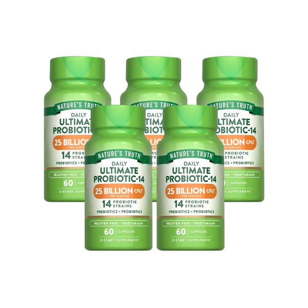 綠萃淨 特級250億14株益生菌膠囊x5瓶組(共300粒) 益生菌,體內環保,順暢代謝,新陳代謝,調整體質