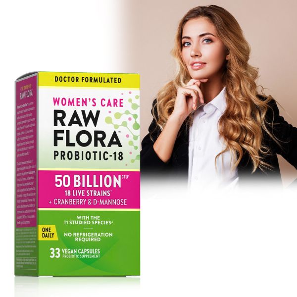 綠萃淨 Raw Flora 500億頂級女性益生菌蔓越莓膠囊(33粒/瓶) 蔓越莓,益生菌,私密困擾,消化道,女性益生菌