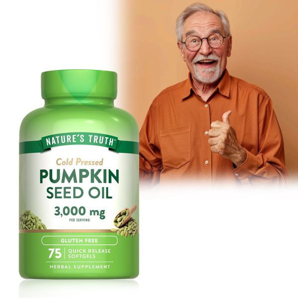 綠萃淨 冷壓初榨南瓜籽油軟膠囊(75粒/瓶) 南瓜籽,Omega6,Omega9,茄紅素