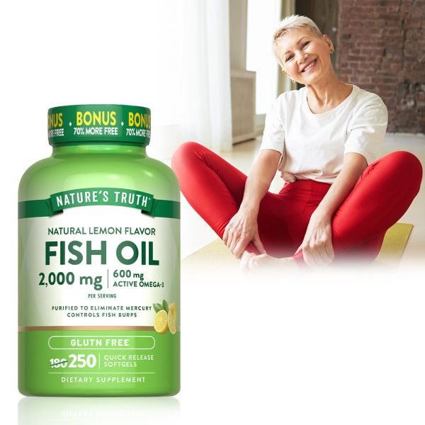 綠萃淨 TG型魚油檸檬味軟膠囊(250粒/瓶) 魚油,TG型魚油,Omega-3,EPA,DHA