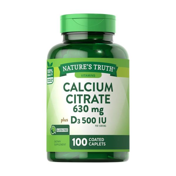 【即期品】綠萃淨 勇健檸檬酸鈣+維生素D3錠(100錠/瓶)_效期2027/2/28 鈣,檸檬酸鈣,非活性D3,D3