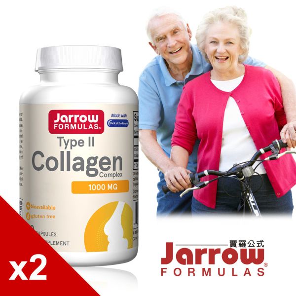 賈羅公式 極緻齡®II型膠原蛋白膠囊x2瓶組(60粒/瓶) 膠原蛋白,II型膠原蛋白,水解膠原蛋白,玻尿酸,軟骨素