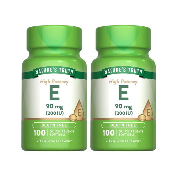 綠萃淨 維生素E 200 IU軟膠囊x2瓶組(100粒/瓶) 維生素E,抗氧化,減少自由基