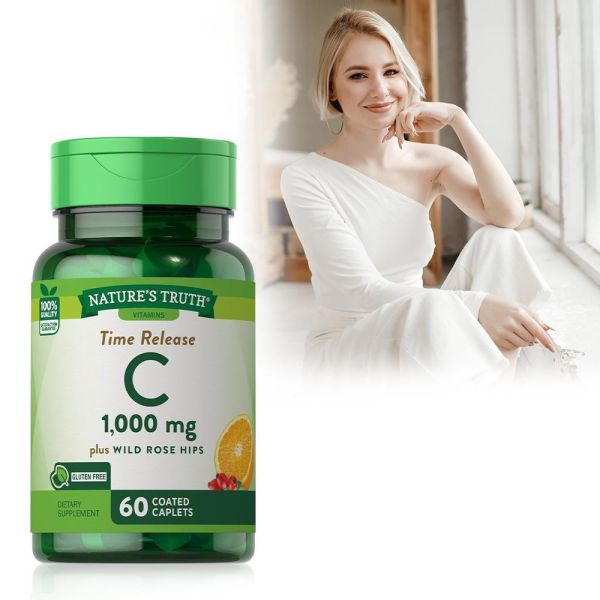 【即期品】綠萃淨 釋放型維生素C-1000mg複方錠(60錠/瓶)_效期2027/1/31 維生素C,緩釋型C,長效型C,玫瑰果