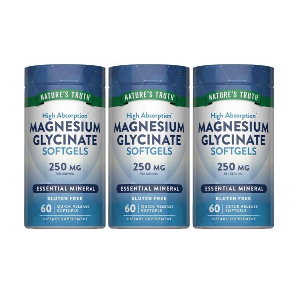 綠萃淨 頂級甘胺酸鎂液態軟膠囊x3瓶組(共180粒) 鎂,放鬆,入睡,代謝,鈣