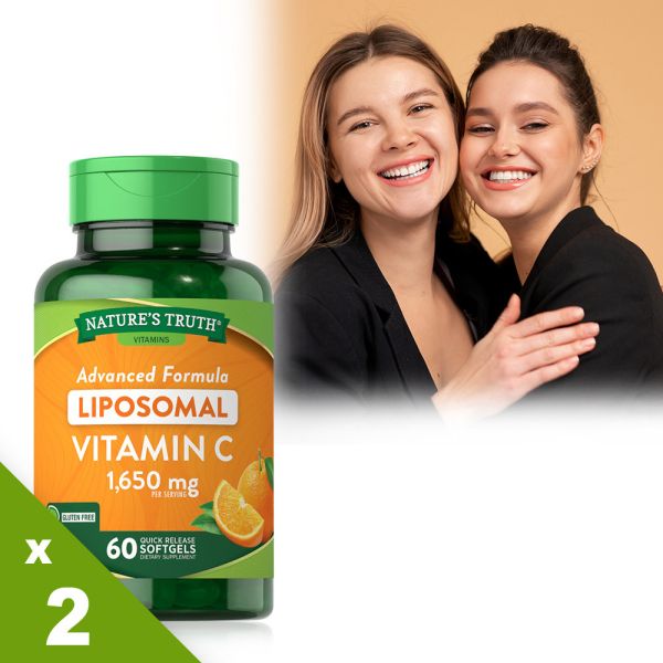 綠萃淨 磷脂體維生素C軟膠囊x2瓶組(60粒/瓶) 維生素C,磷脂體維生素C,緩釋型C,長效型C