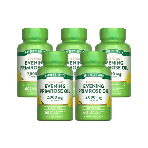 綠萃淨 冷壓月見草油含GLA軟膠囊x5瓶組(共300粒) 月見草,調整體質,經期,月事調理,GLA