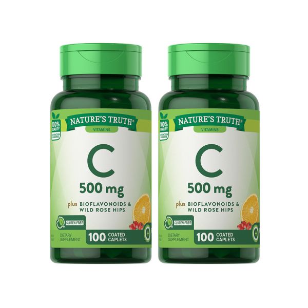 綠萃淨 維生素C柑橘類黃酮玫瑰果錠x2瓶組(100錠/瓶) 維生素C,柑橘類黃酮,玫瑰果,鐵,膠原蛋白,抗氧化