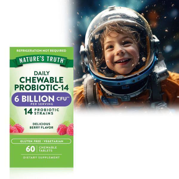 【即期品】綠萃淨 兒童ProBio-14益生菌口含錠(60錠/瓶)_效期2026/8/31 益生菌,益生菌口含錠,排便順暢,調整體質