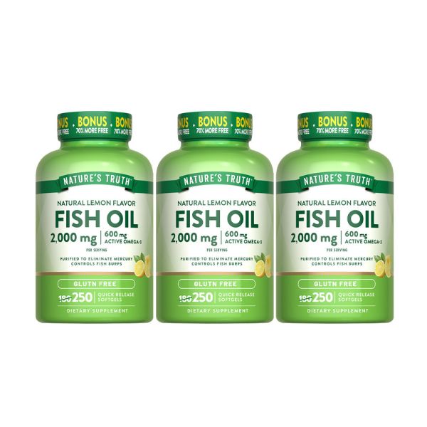 綠萃淨 TG型魚油檸檬味軟膠囊x3瓶組(共750粒) 魚油,TG型魚油,Omega-3,EPA,DHA