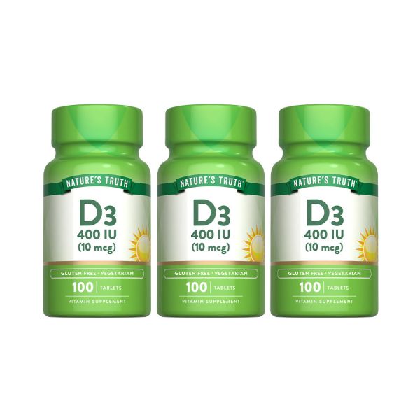綠萃淨 非活性維生素D3錠x3瓶組(100錠/瓶) 維生素D3,非活性D3,鈣,D3