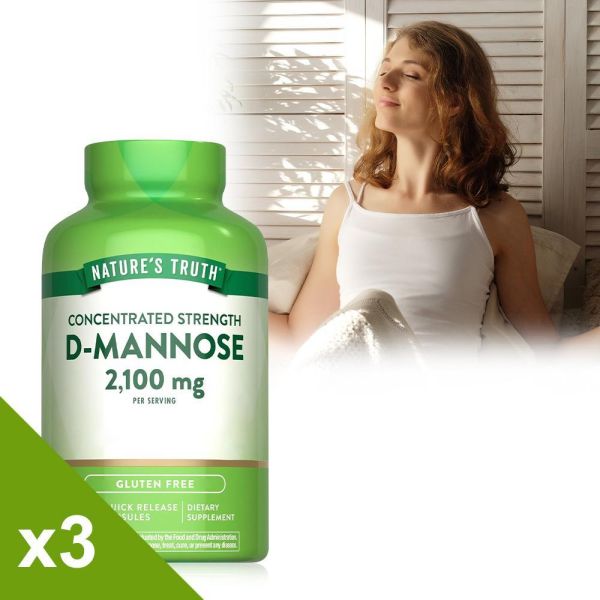 綠萃淨 特級D-甘露糖膠囊x3瓶組(90粒/瓶) 蔓越莓,D-甘露糖,私密保養,甘露糖