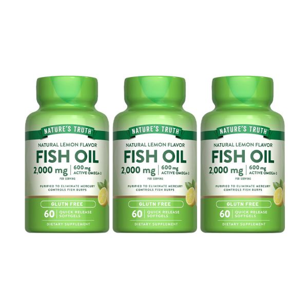 綠萃淨 TG型魚油檸檬味軟膠囊x3瓶組(60粒/瓶) 魚油,TG型魚油,Omega-3,EPA,DHA