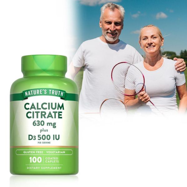 綠萃淨 勇健檸檬酸鈣+維生素D3錠(100錠/瓶) 鈣,檸檬酸鈣,非活性D3,D3