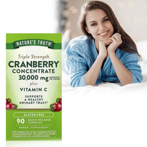 綠萃淨 50倍濃縮蔓越莓+C膠囊(90粒/瓶) 蔓越莓,維生素C,私密保養,抗氧化