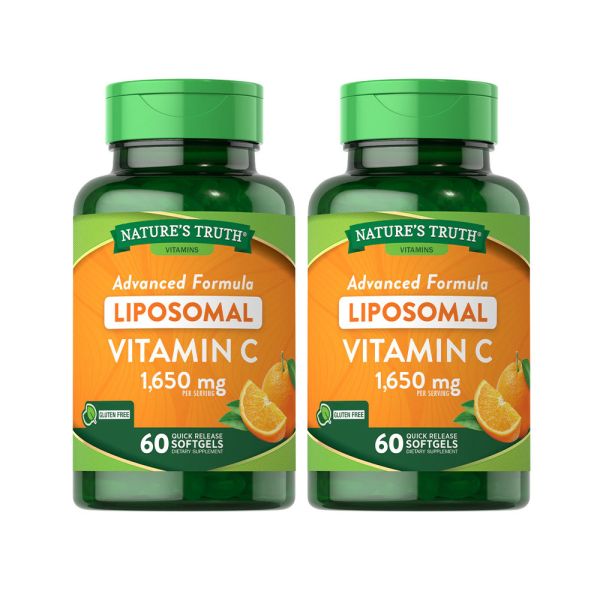 綠萃淨 磷脂體維生素C軟膠囊x2瓶組(60粒/瓶) 維生素C,磷脂體維生素C,緩釋型C,長效型C