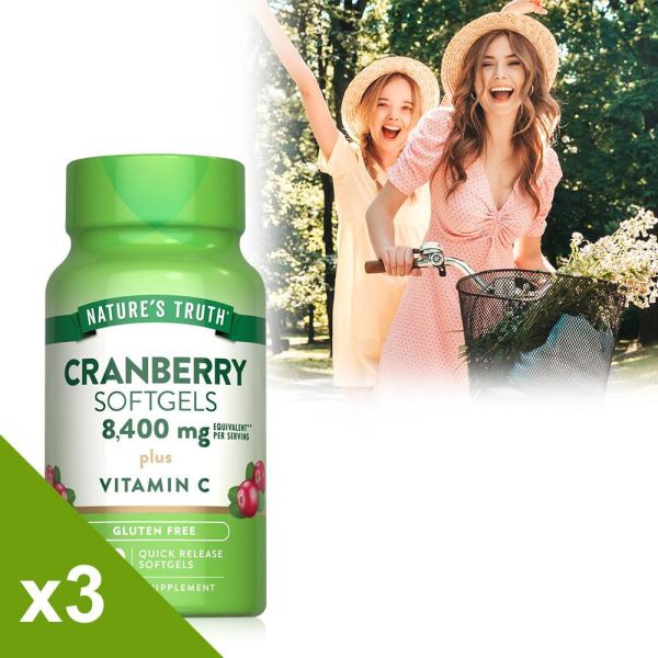 綠萃淨 50倍蔓越莓plus維生素C+E軟膠囊x3瓶組(150粒/瓶) 蔓越莓,維生素C,維生素E,私密保養,抗氧化