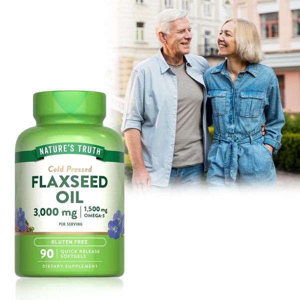 綠萃淨 冷壓亞麻仁油含Omega-3軟膠囊(60粒/瓶) 亞麻仁油,Omega-3,Omega-369