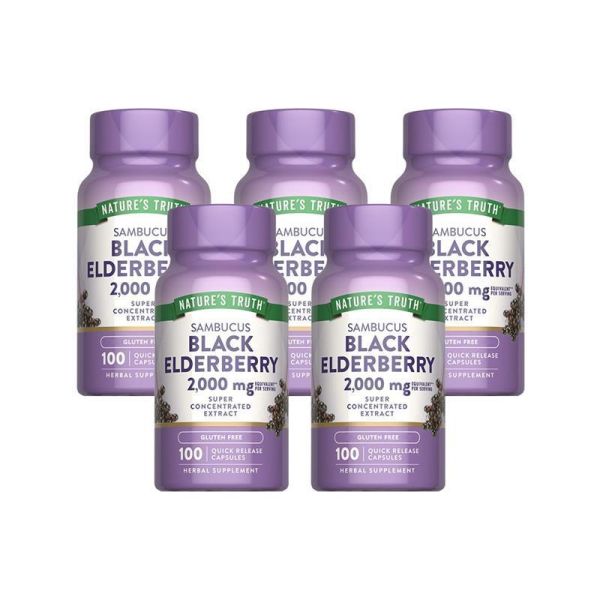 綠萃淨 接骨木濃縮膠囊x5瓶組(100粒/瓶) 接骨木,濃縮接骨木,調整體質,增強抵抗力