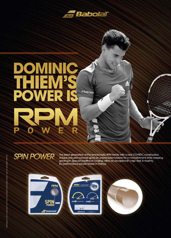 BABOLAT RPM POWER 17 網球線 (Thiem使用款) 旋轉與力量的最大化 babolat