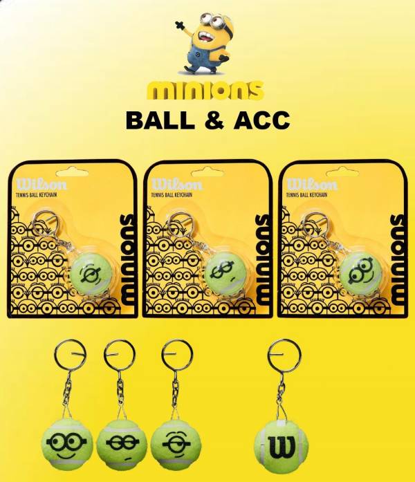 WILSON Minions Keychain 小小兵 聯名 網球型 鑰匙圈 3款 小小兵