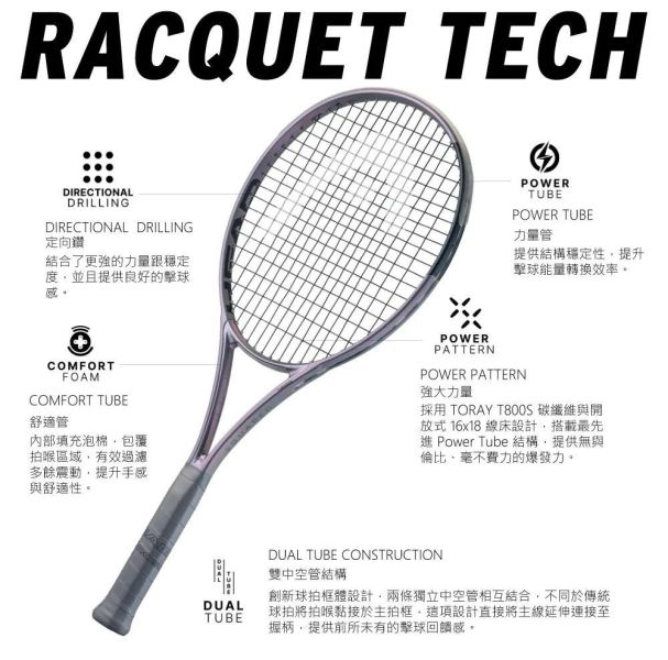 HEAD SQUARED 網球拍 295g 全新設計 最輕頭更快速 變色烤漆塗裝 squared
head
網球拍
網球