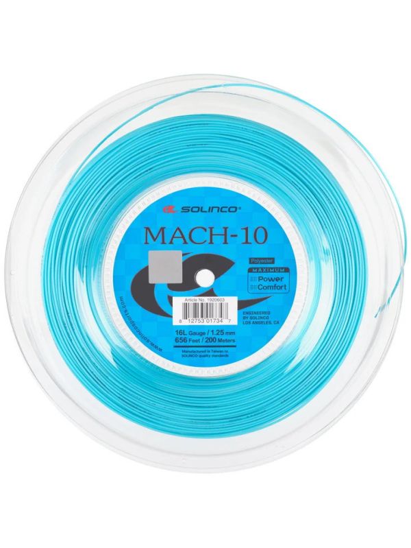 美國 Solinco Mach-10 網球線 12.2m 水藍 力量 旋轉 硬線 此為大盤裁切線 solinco
網球線
網球拍
網球
