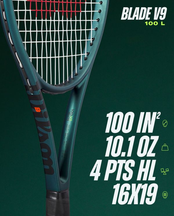 Wilson Blade 100L V9 網球拍 16*19 285g 控球與速度最大化 網球拍
BLADE
WILSON