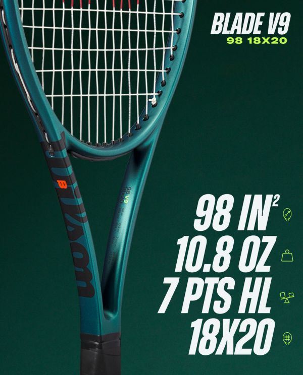 Wilson Blade 98 V9 網球拍 18*20 305g 控球與速度最大化 網球拍
blade
wilson