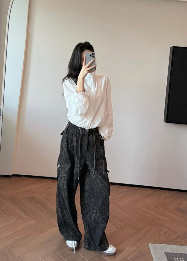 Z in D [ 豹紋大口袋工裝褲 ] 2色 2510155 