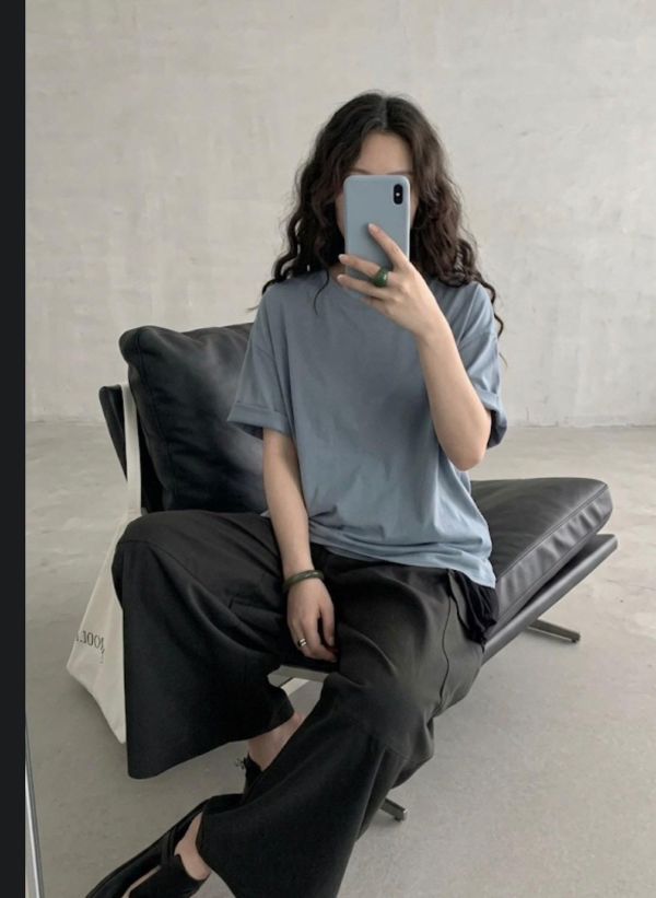 ZinD [ 霧色春夏中長寬版T ] 4色 2604051 shihslica ZinD,zind,ZD,zooindrawer,zoo in 抽屜,抽屜動物園,丹寧,裙子,裙子富翁,洋裝,韓國襪子,年終慶,雙11,雙12,黑五,永恆慶,合購價,自訂,春裝,Tshirt