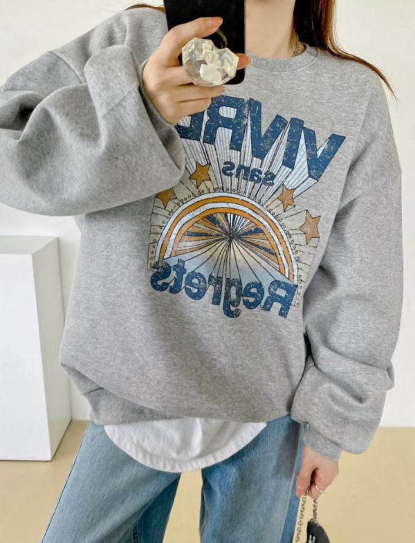 Z in D [ 星星彩虹復古美式寬Ｔ ] 3色 2511042 shihslica ZinD,zind,ZD,zooindrawer,zoo in drawer,抽屜動物園,丹寧,牛仔外套,外套富翁,洋裝,韓國襪子