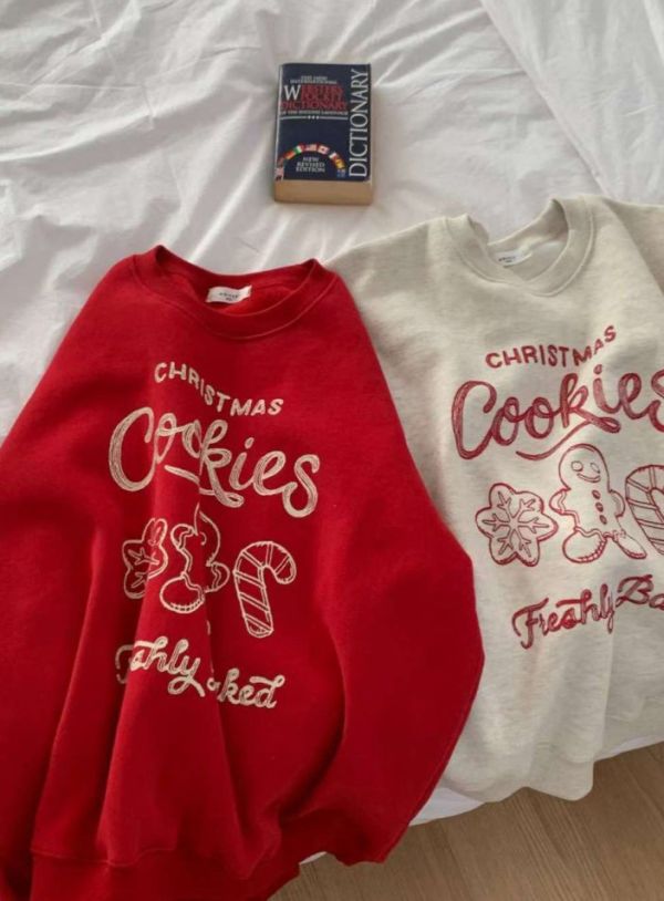 ZinD [ 繡線薑餅人刷毛暖T ] 2色 2511212 