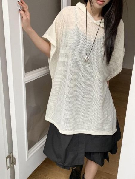 ZinD [ 半透感慵懶連帽針織衫 ] 3色 2603123 shihslica ZinD,zind,ZD,zooindrawer,zoo in drawer,抽屜動物園,丹寧,牛仔外套,外套富翁,洋裝,韓國襪子,年終慶,雙11,雙12,黑五,週年慶,合購價,自訂款,shihslica,春裝