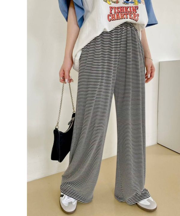 Z in D [ 超彈性係細條紋舒適休閒褲 ] 3色 2507211 (shihslica) ZinD,zind,ZD,zooindrawer,zoo in drawer,抽屜動物園,丹寧,牛仔外套,外套富翁,洋裝