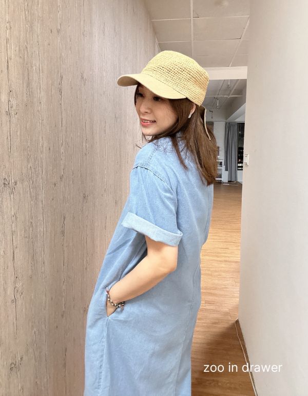 Z in D [ 排扣連身丹寧襯衫 ] 丹寧藍 2506281 (shihslica) 