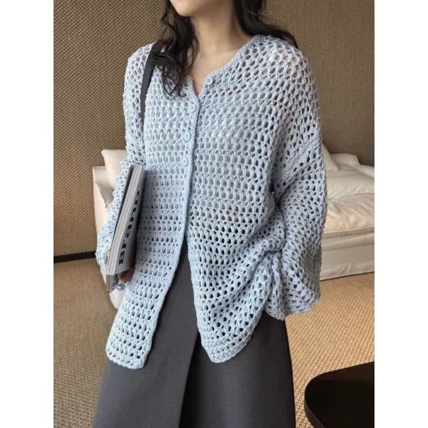 ZinD [ 鏤空針織排扣外搭衫 ] 3色 2603112 shihslica ZinD,zind,ZD,zooindrawer,zoo in drawer,抽屜動物園,丹寧,牛仔外套,外套富翁,洋裝,韓國襪子,年終慶,雙11,雙12,黑五,週年慶,合購價,自訂款,shihslica.春裝