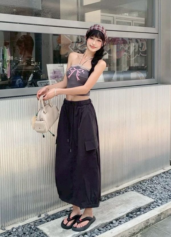 Z in D [ 斜紋布大口袋氣球裙 ] 3色 2510011 ZinD,zind,ZD,zooindrawer,zoo in drawer,抽屜動物園,丹寧,牛仔外套,外套富翁,洋裝