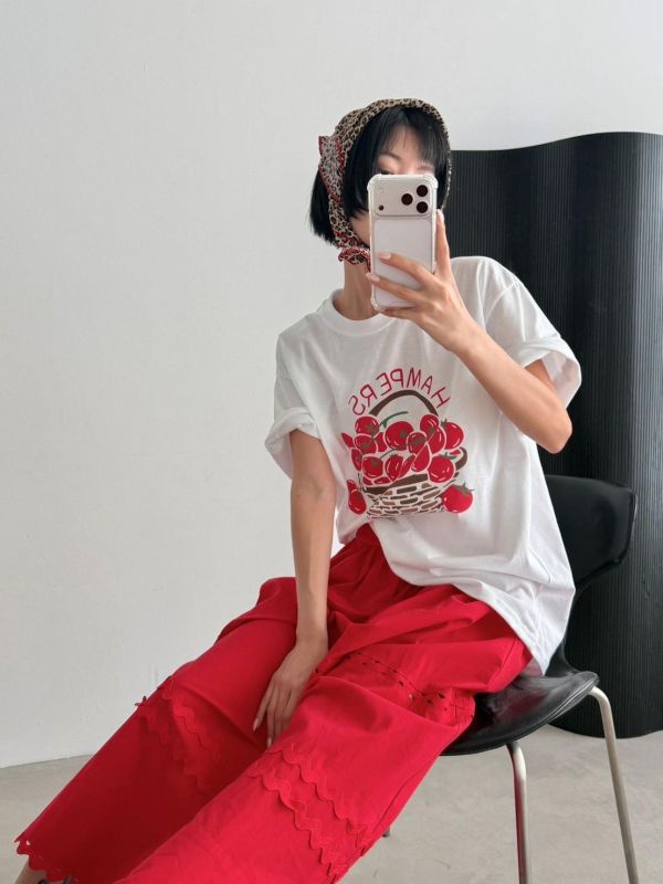 ZinD [ 小紅蕃茄質感棉T ] 4色 2604294 ZinD,zind,ZD,zooindrawer,zoo in 抽屜,動物園,丹寧,外套,外套富翁,洋裝,韓國襪子,年終慶,雙11,雙12,黑五,百搭,合購價,自訂,春裝,Tshirt,首爾