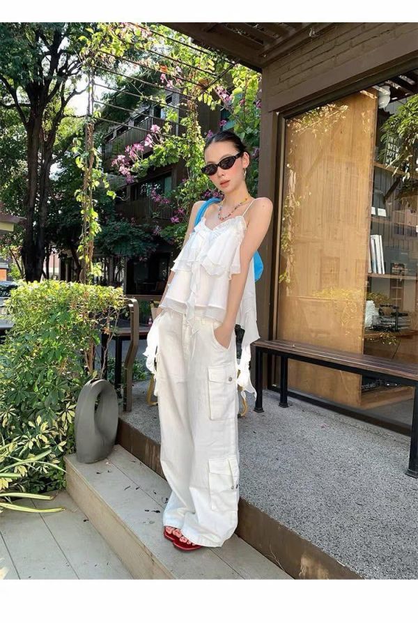 ZinD [ 波浪雪紡細肩浪漫背心 ] 3色 2604301 ZinD,zind,ZD,zooindrawer,zoo in 抽屜,動物園,丹寧,外套,外套富翁,洋裝,韓國襪子,年終慶,雙11,雙12,黑五,百搭,合購價,自訂,春裝,Tshirt,首爾