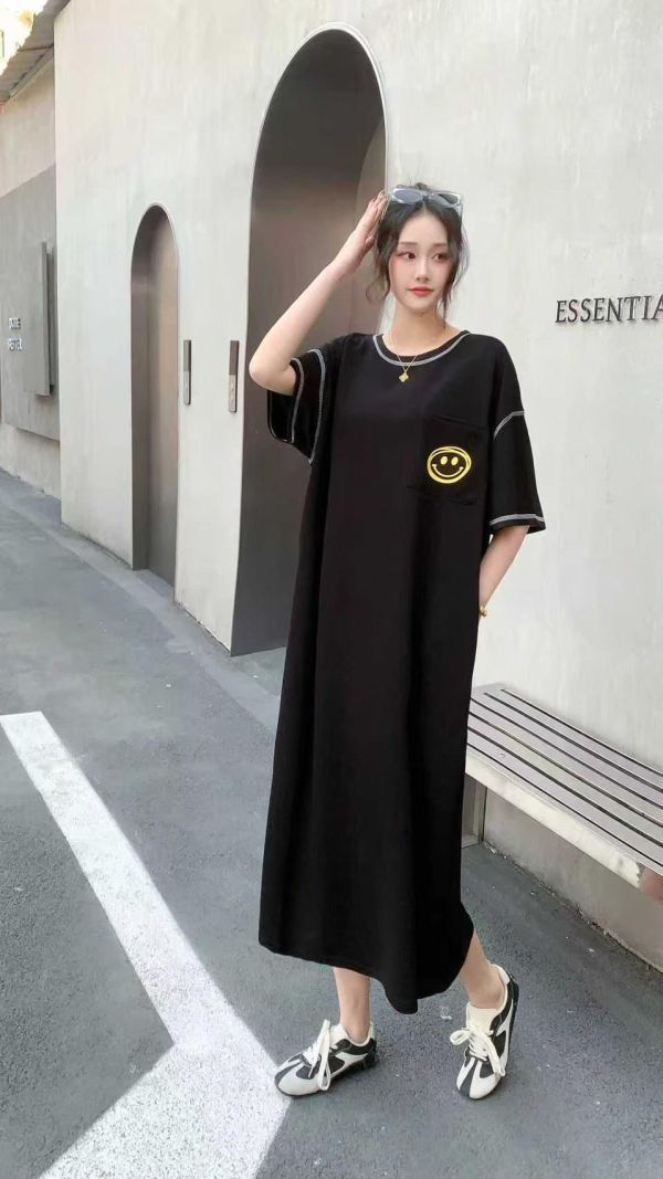 ZinD [ 微笑口袋超彈性連身洋裝T ] 2色 2603291 